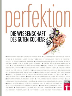 cover image of "Perfektion – die Wissenschaft des guten Kochens"